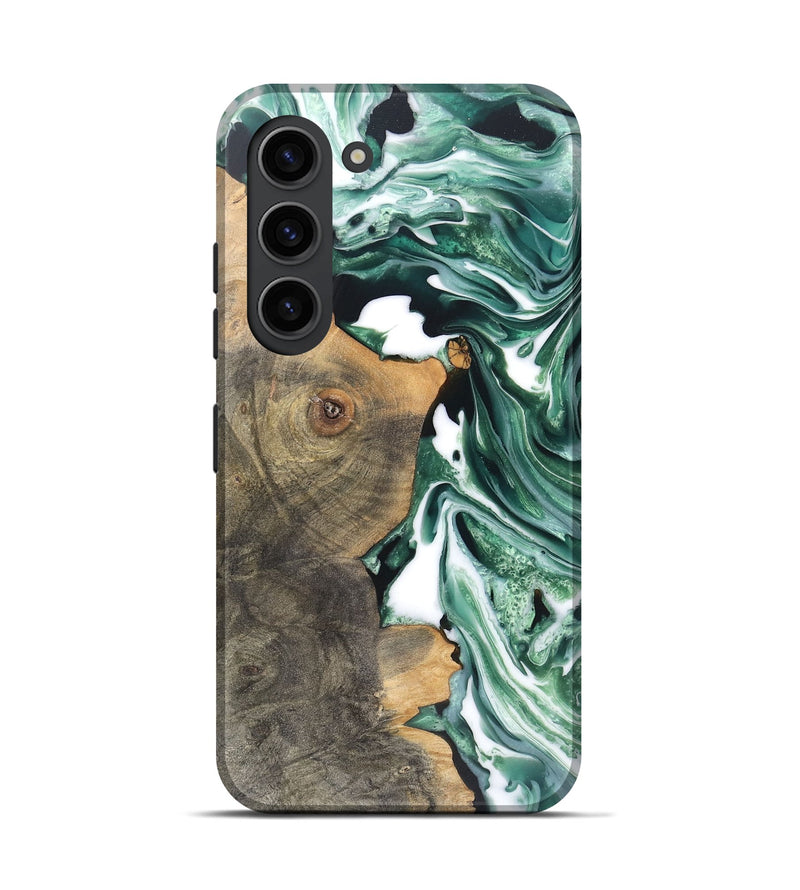 Galaxy S23 Wood Live Edge Phone Case - Ofelia (Green, 748110)