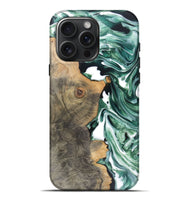 iPhone 16 Pro Max Wood Live Edge Phone Case - Ofelia (Green, 748110)