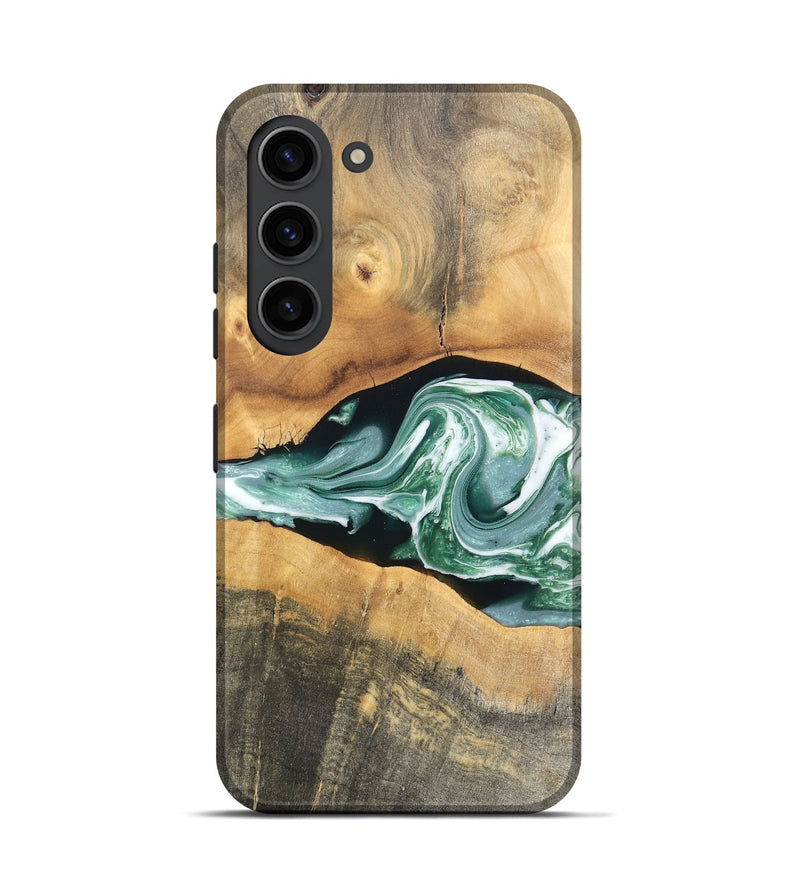 Galaxy S23 Wood Live Edge Phone Case - Kolton (Green, 748113)