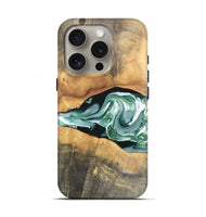 iPhone 16 Pro Wood Live Edge Phone Case - Kolton (Green, 748113)