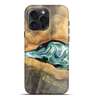 iPhone 16 Pro Max Wood Live Edge Phone Case - Kolton (Green, 748113)