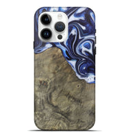 iPhone 15 Pro Max Wood Live Edge Phone Case - Harding (Blue, 748121)