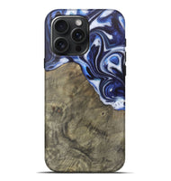 iPhone 16 Pro Max Wood Live Edge Phone Case - Harding (Blue, 748121)