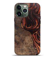 iPhone 13 Pro Max Wood Live Edge Phone Case - Maye (Red, 748122)