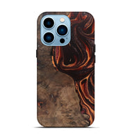 iPhone 14 Pro Wood Live Edge Phone Case - Maye (Red, 748122)