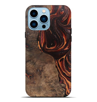 iPhone 14 Pro Max Wood Live Edge Phone Case - Maye (Red, 748122)