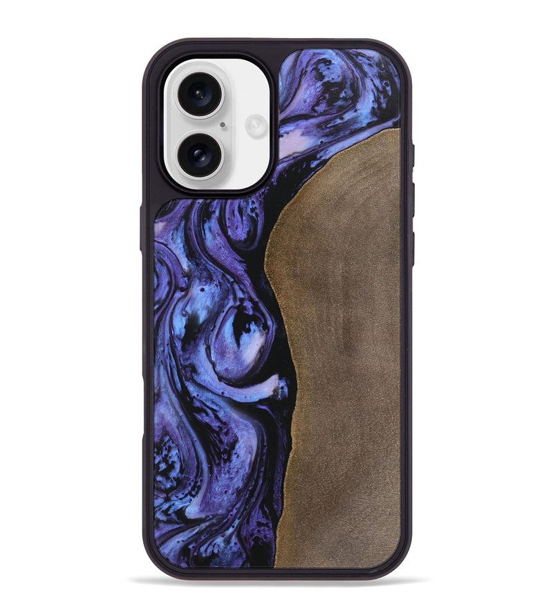 iPhone 16 Plus Wood Phone Case - Kassie (Purple, 748331)