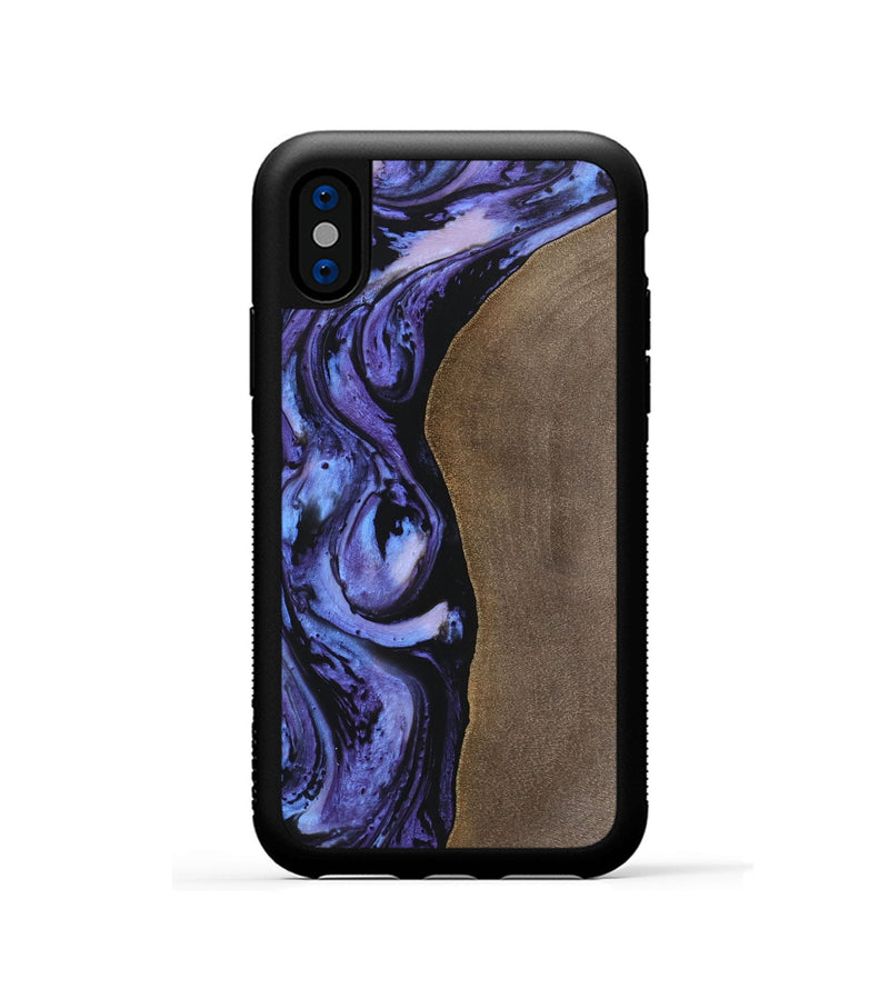 iPhone Xs Wood Phone Case - Kassie (Purple, 748331)