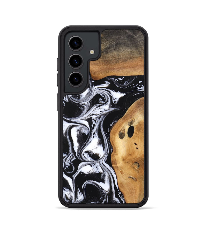 Galaxy S24 Wood Phone Case - Colin (Black & White, 748344)