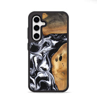 Galaxy S25 Wood Phone Case - Colin (Black & White, 748344)