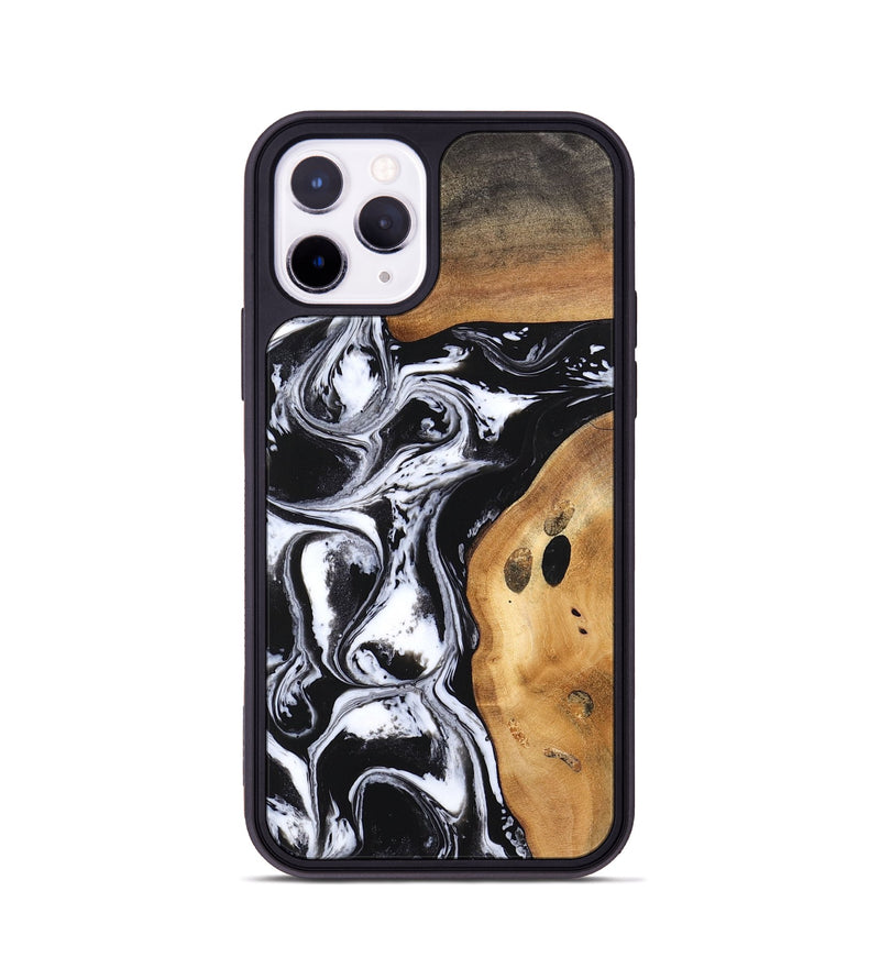 iPhone 11 Pro Wood Phone Case - Colin (Black & White, 748344)