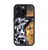 iPhone 16 Pro Wood Phone Case - Colin (Black & White, 748344)