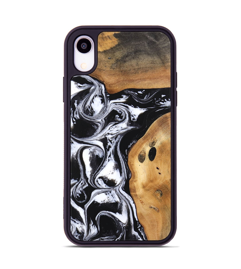 iPhone Xr Wood Phone Case - Colin (Black & White, 748344)