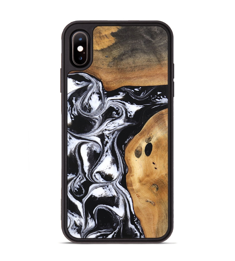 iPhone Xs Max Wood Phone Case - Colin (Black & White, 748344)