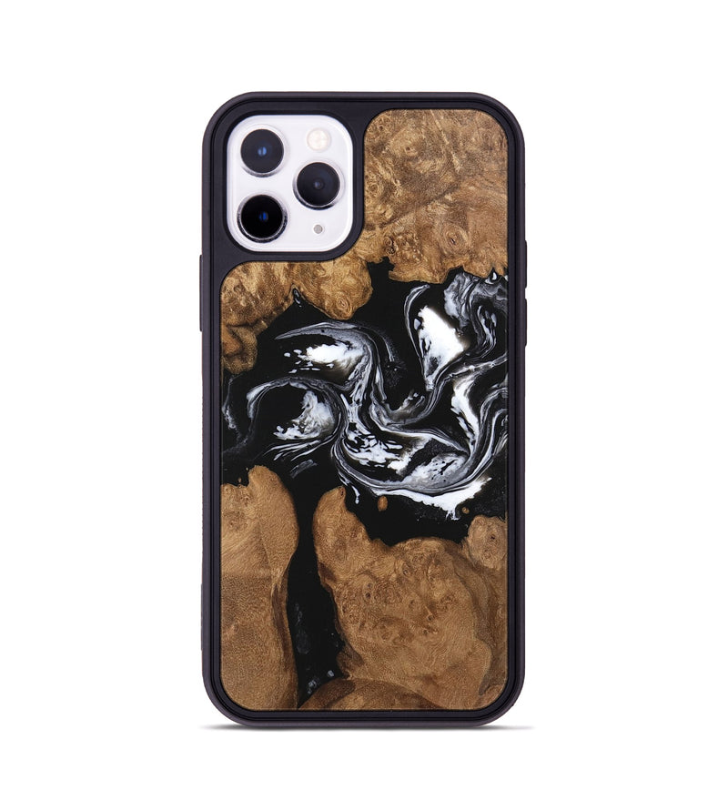 iPhone 11 Pro Wood Phone Case - Jamila (Black & White, 748345)