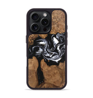 iPhone 16 Pro Wood Phone Case - Jamila (Black & White, 748345)