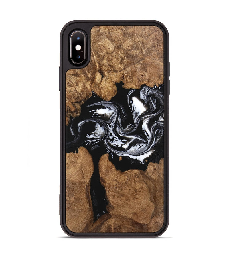 iPhone Xs Max Wood Phone Case - Jamila (Black & White, 748345)