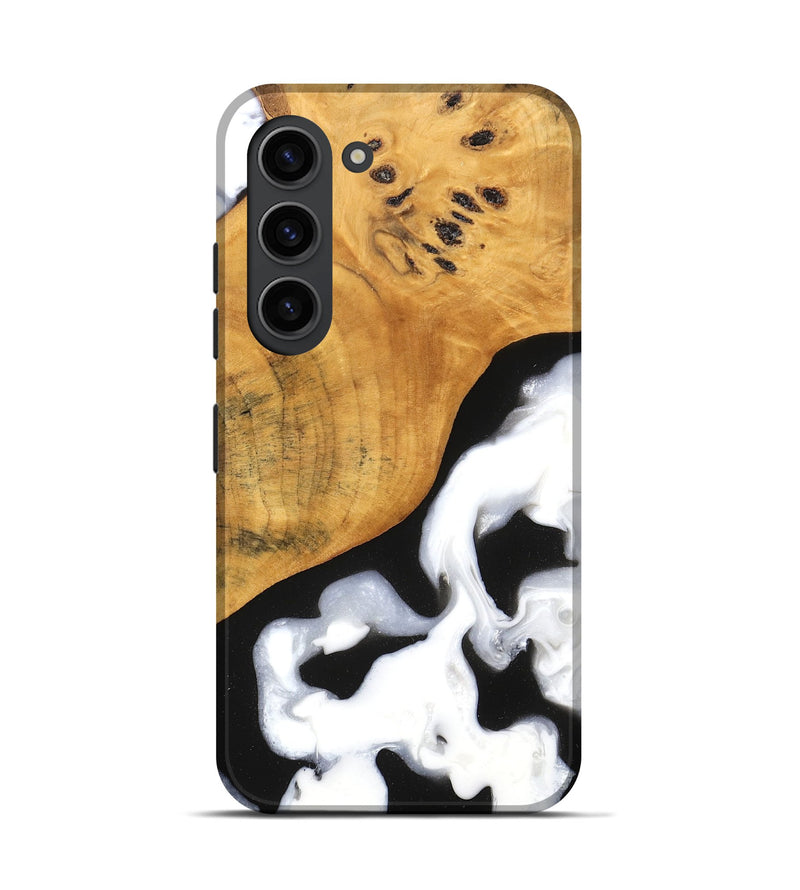 Galaxy S23 Wood Live Edge Phone Case - Leesa (Black & White, 748409)