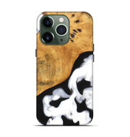 iPhone 13 Pro Wood Live Edge Phone Case - Leesa (Black & White, 748409)