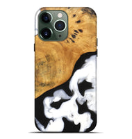 iPhone 13 Pro Max Wood Live Edge Phone Case - Leesa (Black & White, 748409)