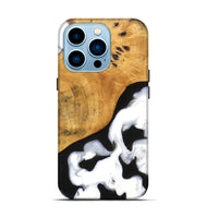 iPhone 14 Pro Wood Live Edge Phone Case - Leesa (Black & White, 748409)