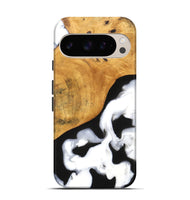 Pixel 9 Pro Wood Live Edge Phone Case - Leesa (Black & White, 748409)