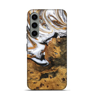 Galaxy S24 Wood Live Edge Phone Case - Aubrie (Black & White, 748410)