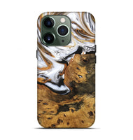 iPhone 13 Pro Wood Live Edge Phone Case - Aubrie (Black & White, 748410)