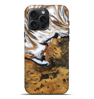 iPhone 16 Pro Max Wood Live Edge Phone Case - Aubrie (Black & White, 748410)