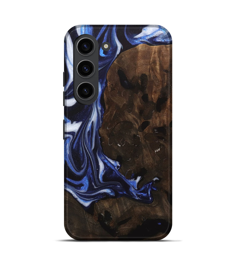 Galaxy S23 Wood Live Edge Phone Case - Bailee (Blue, 748420)