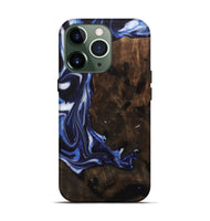 iPhone 13 Pro Wood Live Edge Phone Case - Bailee (Blue, 748420)