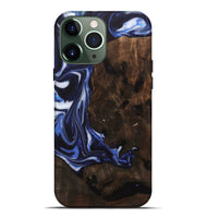 iPhone 13 Pro Max Wood Live Edge Phone Case - Bailee (Blue, 748420)