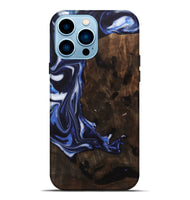 iPhone 14 Pro Max Wood Live Edge Phone Case - Bailee (Blue, 748420)