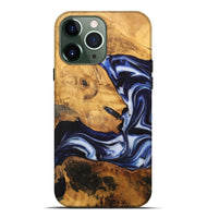 iPhone 13 Pro Max Wood Live Edge Phone Case - Emmalee (Blue, 748421)