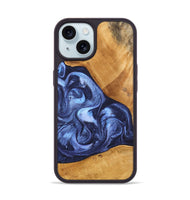 iPhone 15 Wood Phone Case - Alexa (Blue, 748484)