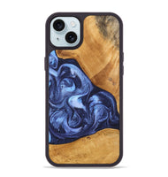 iPhone 15 Plus Wood Phone Case - Alexa (Blue, 748484)