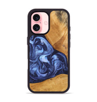 iPhone 16 Wood Phone Case - Alexa (Blue, 748484)