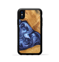 iPhone Xs Wood Phone Case - Alexa (Blue, 748484)