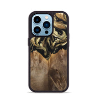 iPhone 14 Pro Wood Phone Case - Roma (Black & White, 748552)