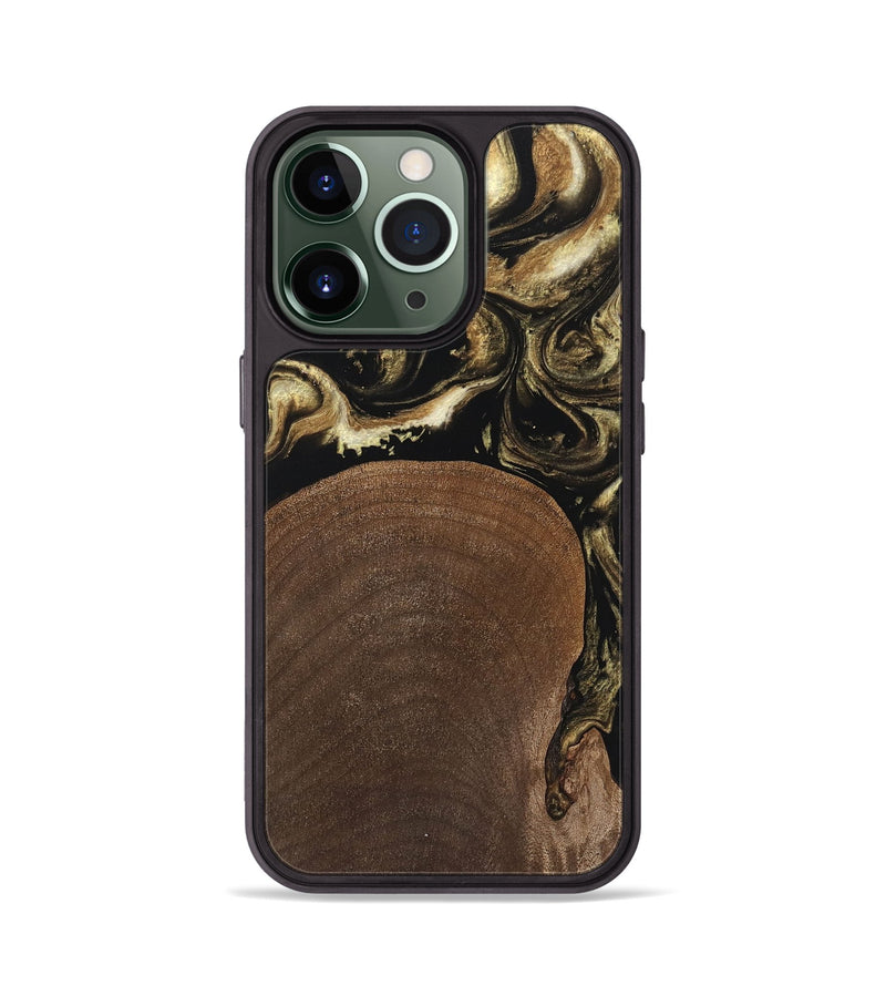 iPhone 13 Pro Wood Phone Case - Jacob (Black & White, 748556)