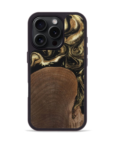 iPhone 16 Pro Wood Phone Case - Jacob (Black & White, 748556)