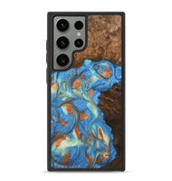 Galaxy S23 Ultra Wood Phone Case - Justine (Teal & Gold, 748566)