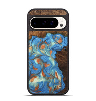 Pixel 9 Pro Wood Phone Case - Justine (Teal & Gold, 748566)