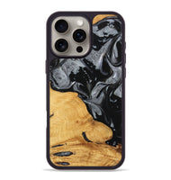 iPhone 16 Pro Max Wood Phone Case - Nakita (Black & White, 748788)