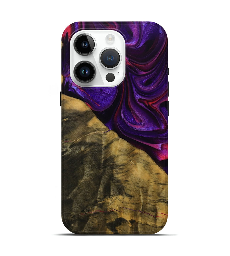 iPhone 15 Pro Wood Live Edge Phone Case - Delano (Purple, 749385)