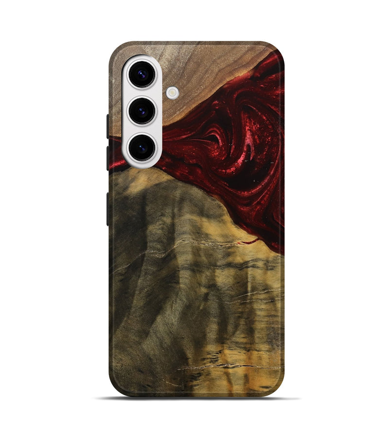 Galaxy S25 Wood Live Edge Phone Case - Eliza (Red, 750328)