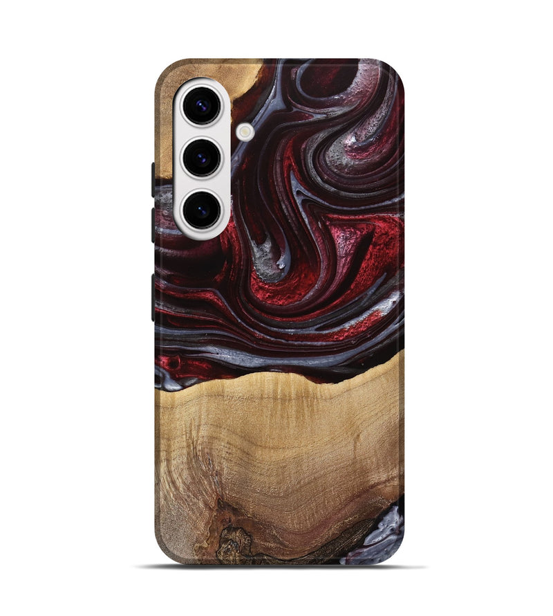 Galaxy S25 Wood Live Edge Phone Case - Hazel (Red, 750342)