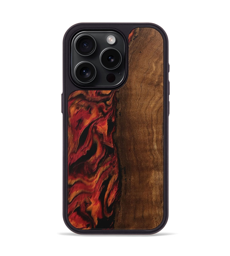 iPhone 15 Pro Wood Phone Case - Taja (Red, 750938)