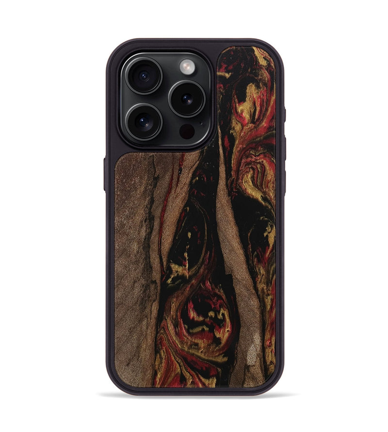 iPhone 15 Pro Wood Phone Case - Althea (Red, 750989)