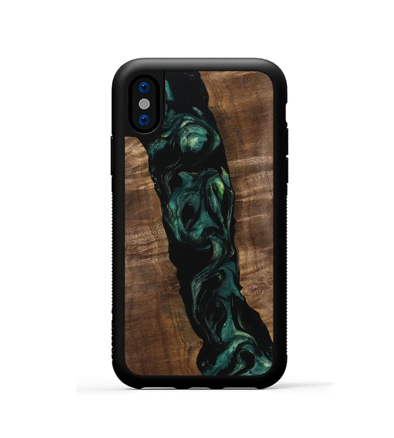 iPhone Xs Wood Phone Case - Quinten (Green, 751461)